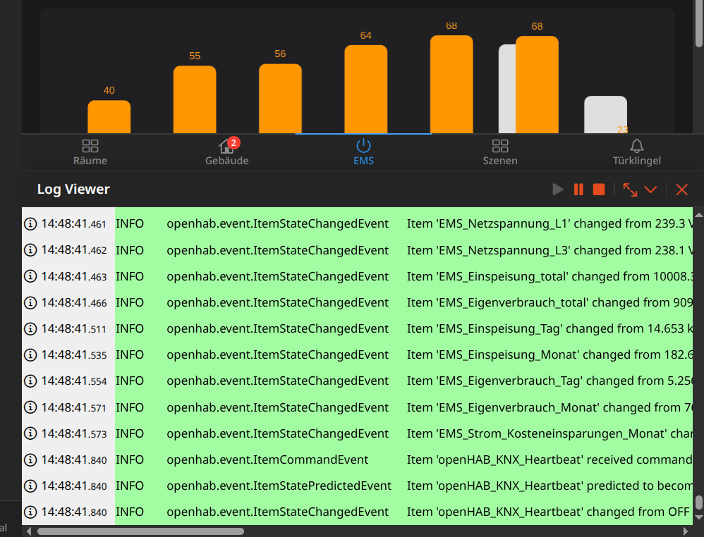 Embedded Log Viewer Pane