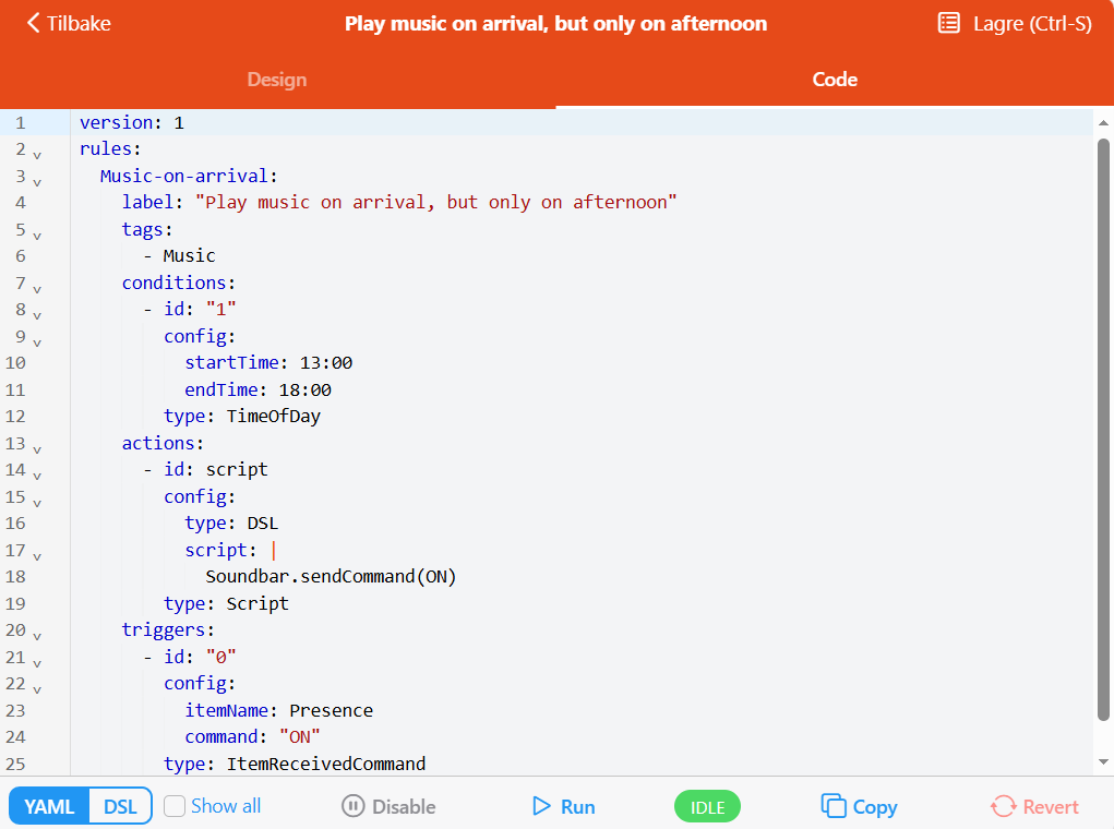 YAML Rule Example